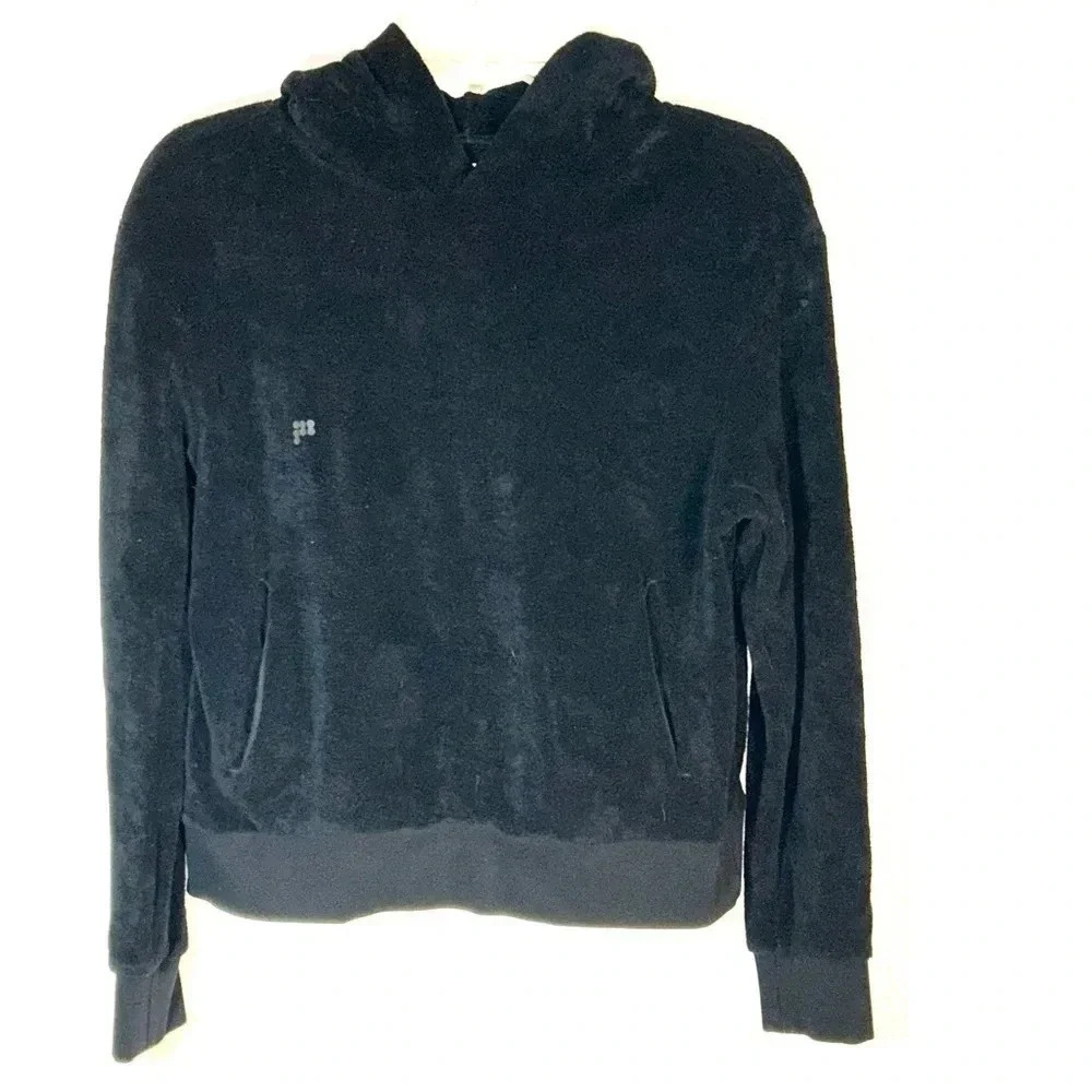 Pangaia Hoodie Top Size XS 100% Organic Cotton Pullover Crop Terrycloth Pockets